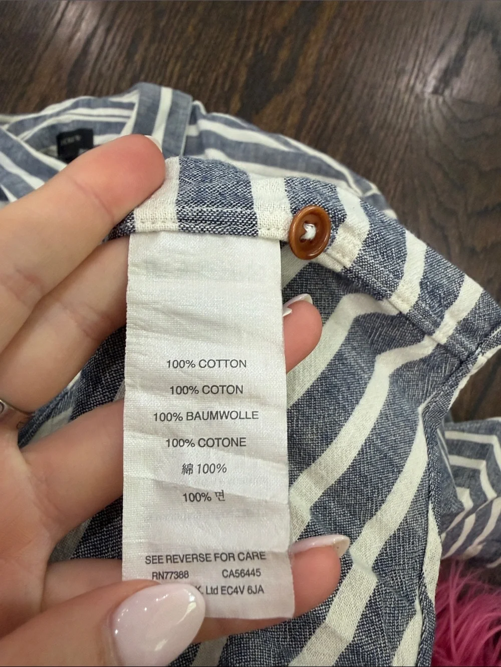J crew stripped linen short sleeve